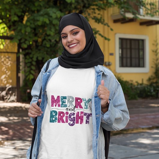 Eleganter Glitzer Weihnachten Fröhlich und hell Fu Sweatshirt