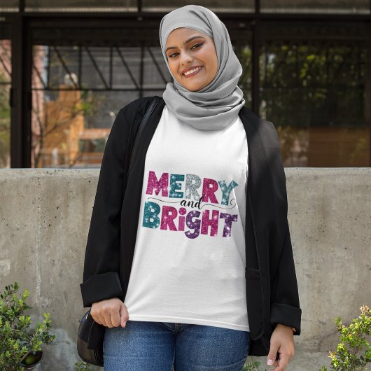 Eleganter Glitzer Weihnachten Fröhlich und hell Fu Sweatshirt