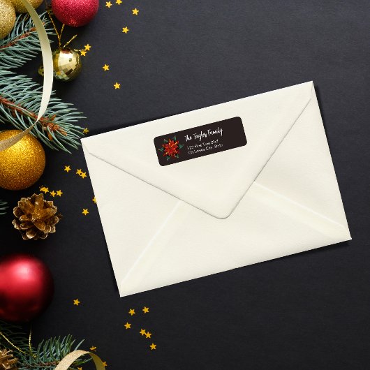 Eleganter Glitzer Weihnachtsfeiertag Rote Poinsett