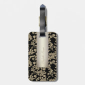 Eleganter Glitzer Wirbel - Personalisiert Gepäckanhänger (Rückseite vertikal)