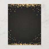 Eleganter Glitzern Flyer der schwarzen Goldpreisli (Hinten)