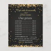 Eleganter Glitzern Flyer der schwarzen Goldpreisli (Vorne)