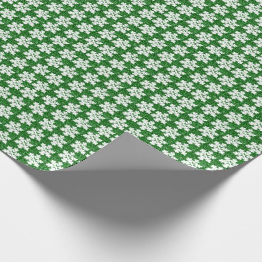Eleganter glitzernder Glitzer, grüne frostige Schn Geschenkpapier (Ecke)