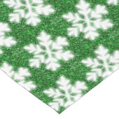 Eleganter glitzernder Glitzer, grüne frostige Schn Kurzer Tischläufer (Ecke)