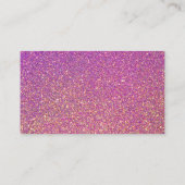 Eleganter glitzernder goldfarbener Glitzer Visitenkarte (Rückseite)