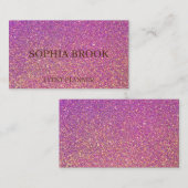 Eleganter glitzernder goldfarbener Glitzer Visitenkarte (Vorne/Hinten)