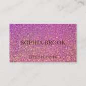 Eleganter glitzernder goldfarbener Glitzer Visitenkarte (Vorderseite)