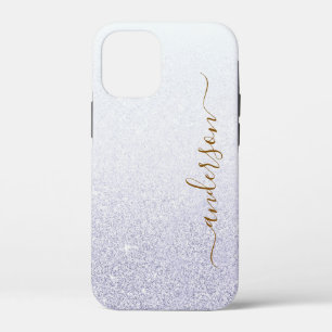 Eleganter, glitzernder monogrammierter Name Case-Mate iPhone Hülle