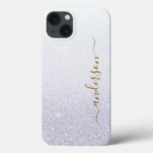 Eleganter, glitzernder monogrammierter Name Case-Mate iPhone Hülle