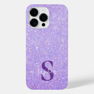 Eleganter, glitzernder monogrammierter Name iPhone 14 Pro Max Hülle