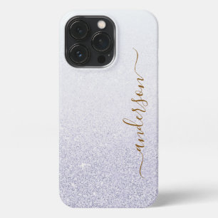 Eleganter, glitzernder monogrammierter Name iPhone 13 Pro Hülle