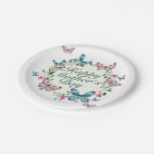 Eleganter glücklicher BlumenPappteller der Mutter Pappteller (Schrägansicht)