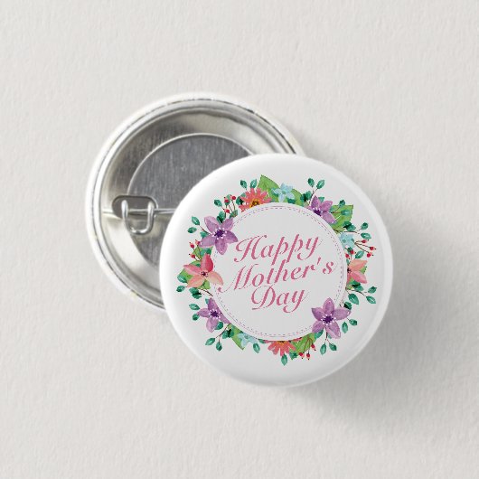 Eleganter glücklicher Button-Knopf der Mutter Button (Vorne & Hinten)