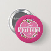 Eleganter glücklicher Button-mit Blumenknopf der Button (Vorne & Hinten)