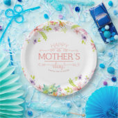 Eleganter glücklicher mit BlumenPappteller der Pappteller (Party)