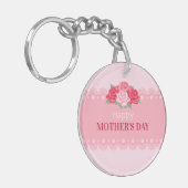 Eleganter glücklicher mit BlumenSchlüsselanhänger Schlüsselanhänger (Vorderseite links)