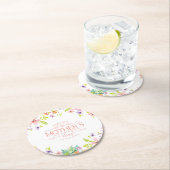 Eleganter glücklicher mit BlumenUntersetzer der Runder Pappuntersetzer (Vor Ort)