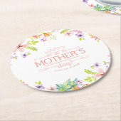 Eleganter glücklicher mit BlumenUntersetzer der Runder Pappuntersetzer (Angewinkelt)