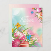 Eleganter glücklicher Ostertag Feiertagskarte (Vorne/Hinten)