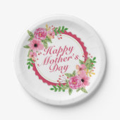 Eleganter glücklicher Rahmen-Pappteller der Mutter Pappteller (Vorderseite)