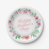 Eleganter glücklicher Rahmen-Pappteller der Mutter Pappteller (Vorderseite)