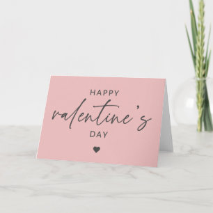 Eleganter Glücklicher Valentinstag Rosafarben Karte