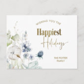 Eleganter, glücklichster Urlaub, Winter Grüne Urla Postkarte (Vorderseite)