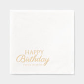 Eleganter Glückstag | Individuelle Name und Datum Servietten Mit Folie (Vorderseite)