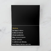 Eleganter Glückwunsch Abschluss Karte (Innenseite)