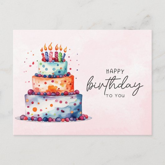 Eleganter Glückwunsch zum Geburtstag Postkarte (Vorderseite)