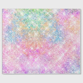 Eleganter gmädchenhafter eineisiger Regenbogen Geschenkpapier (Flach)