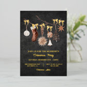 Eleganter Gold Abend Folieneinladung (Stehend vorne)