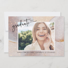 Eleganter Gold Abschluss Einladung