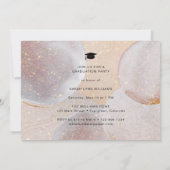 Eleganter Gold Abschluss Einladung (Rückseite)