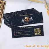 Eleganter Gold Abschluss QR Code Telefonnummerkarte