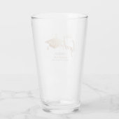 Eleganter Gold Abschluss Script Beer Glas (Rückseite)