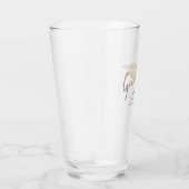 Eleganter Gold Abschluss Script Beer Glas (Rechts)