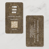 Eleganter Gold Beruflich Design Moderner QR Code Visitenkarte (Vorne/Hinten)