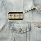 Eleganter Gold & Black Luxus: Stil und Raffinement Namensschild (Beispiel)