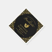 Eleganter Gold Black Pharmacy School Abschluss Serviette (Ecke)