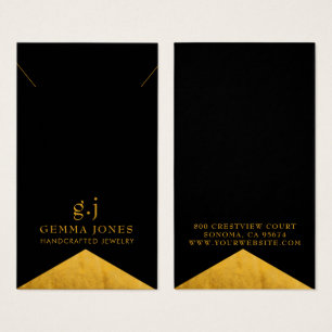 Eleganter Gold BlackGold Foil Edge Necklace Schmuc