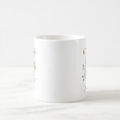 Eleganter Gold-Blumen-Initiale B Monogramm-Becher Kaffeetasse (Mittel)