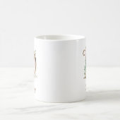 Eleganter Gold-Blumen-Initiale D-Monogramm-Becher Kaffeetasse (Mittel)