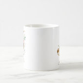 Eleganter Gold-Blumen-Initiale J Monogramm-Becher Kaffeetasse (Mittel)