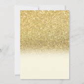 Eleganter Gold Bokeh Glitzer, Dress Brautparty Einladung (Rückseite)
