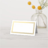 Eleganter Gold Border Blank Table Guest Platzkarte (Vorderseite)