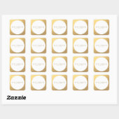 Eleganter Gold Border Classic Round Sticker (Blatt)