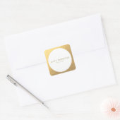 Eleganter Gold Border Classic Round Sticker (Umschlag)