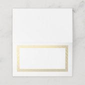 Eleganter Gold Border Marble Blank Table Guest Platzkarte (Außenseite Aufgefaltet)