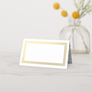 Eleganter Gold Border Marble Blank Table Guest Platzkarte